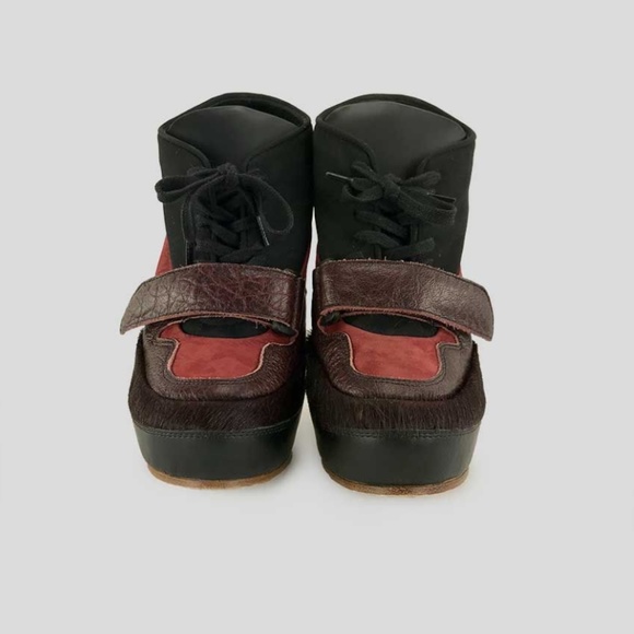 Acne Studios Bordeaux, Red & Black Booties - 7US - Picture 3 of 6